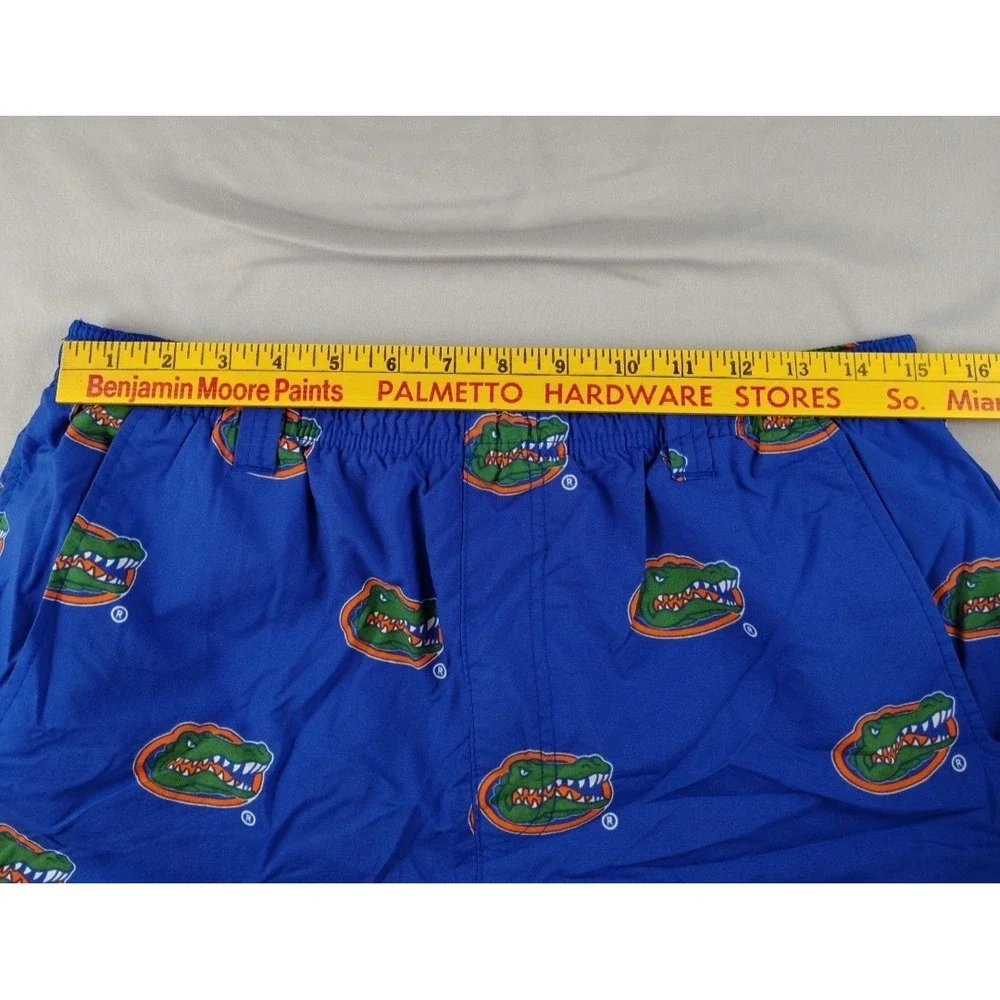 Columbia PFG Mens Medium Florida Gators Swim Trunks Blue NCAA Gator Logo Shorts